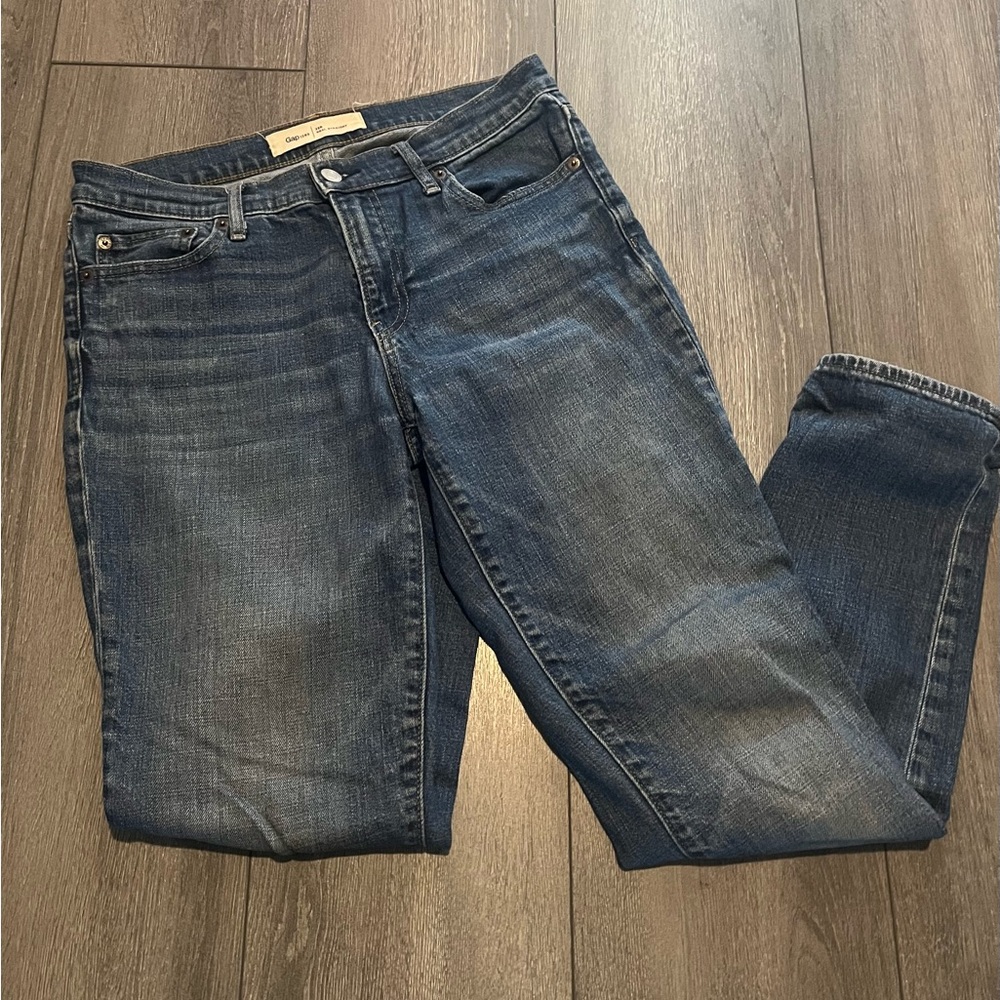 Gap size 28 R Real Straight Dark Wash Straight Jeans - Blue Denim